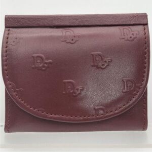 Dior Leather small (Mini) Coin pouch in Burgundy - used